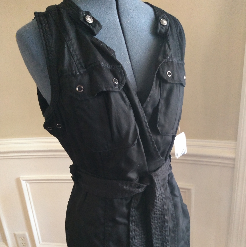 Free people black wrap dress, size medium.  Nwt